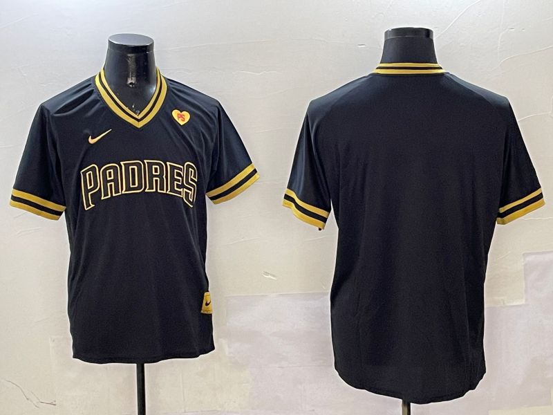 Men San Diego Padres Blank Black Gold Game 2025 Nike MLB Jersey style 6